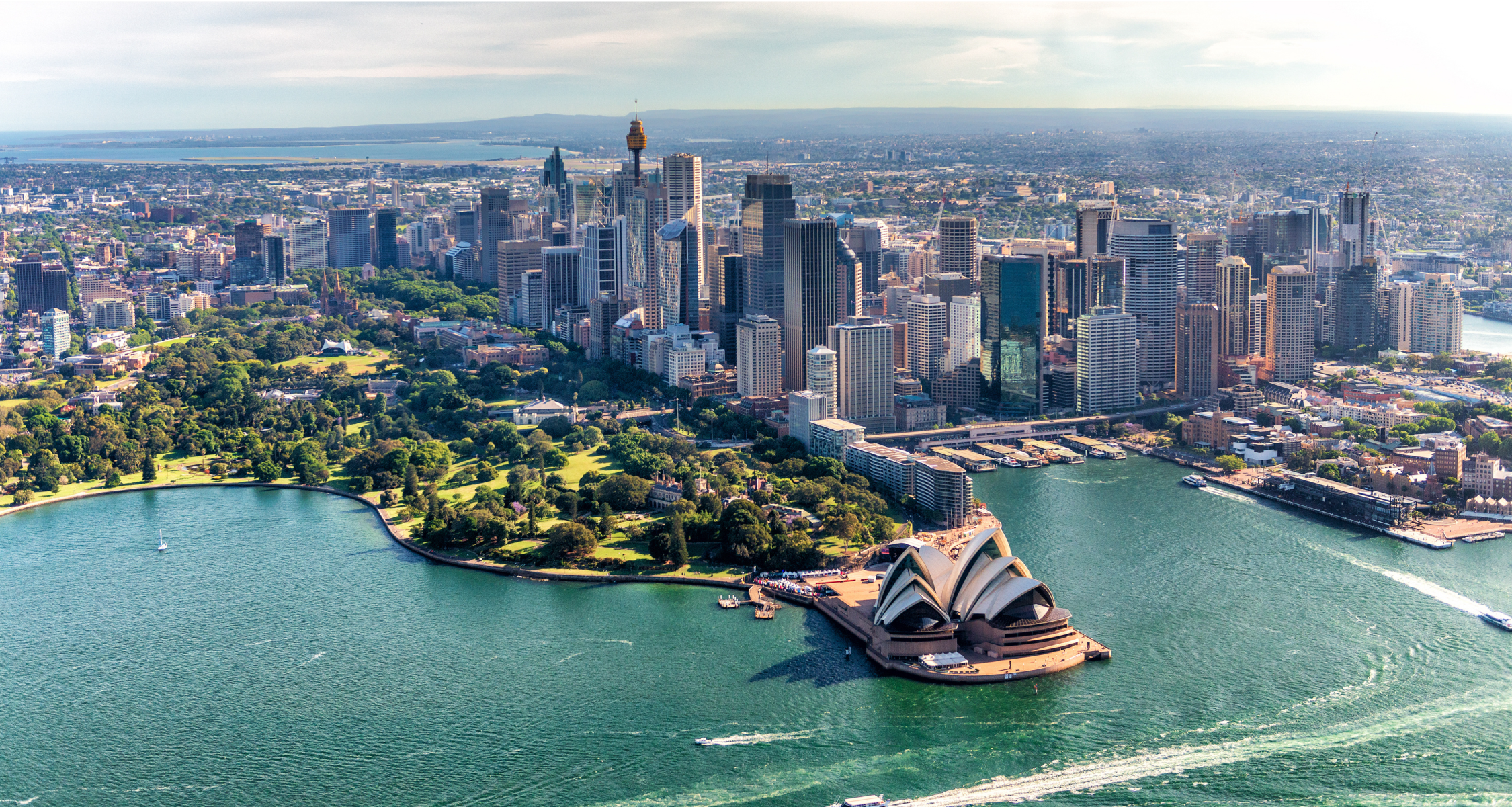 Sydney overview on a sunny day