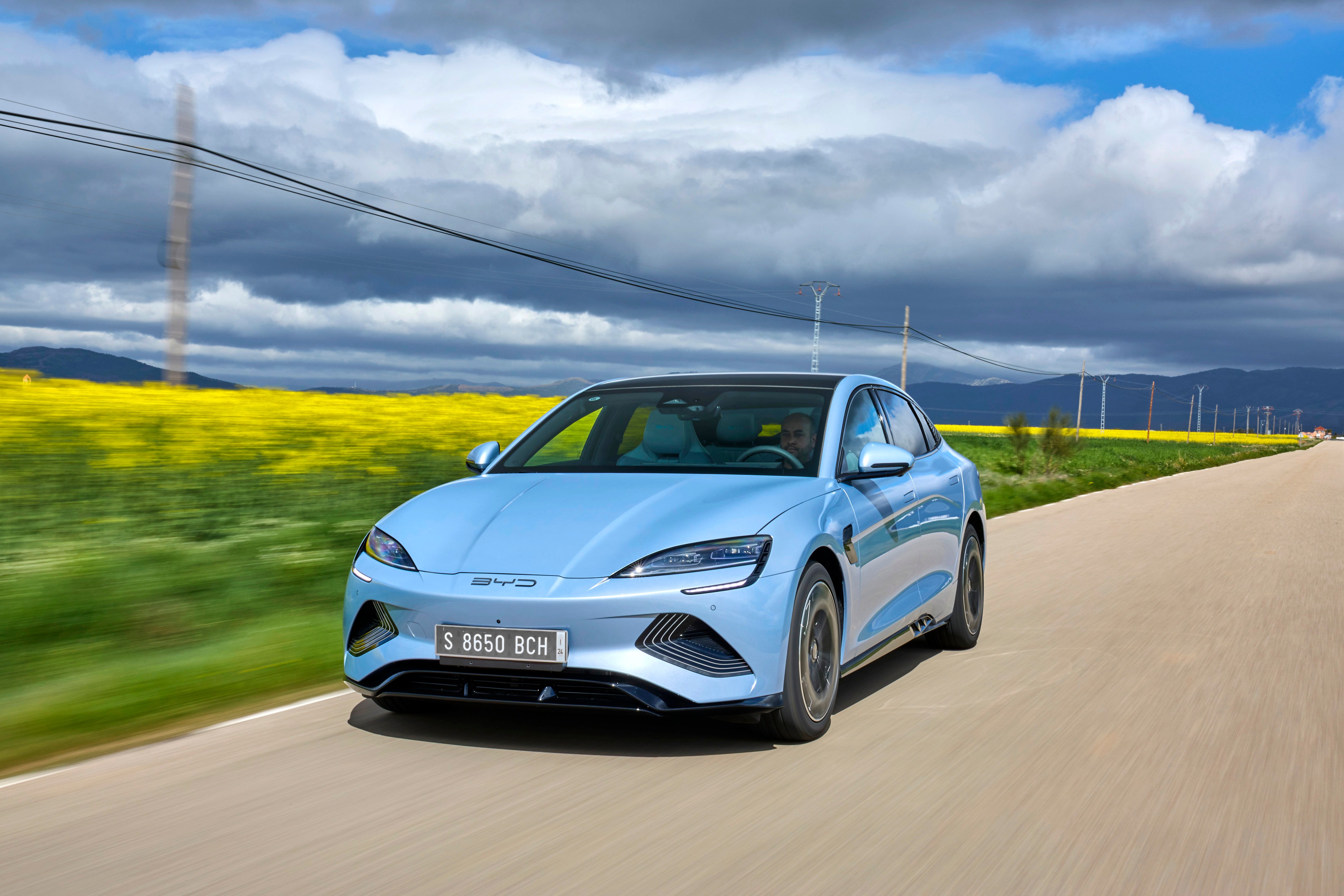 BYD Seal EV driving on the road