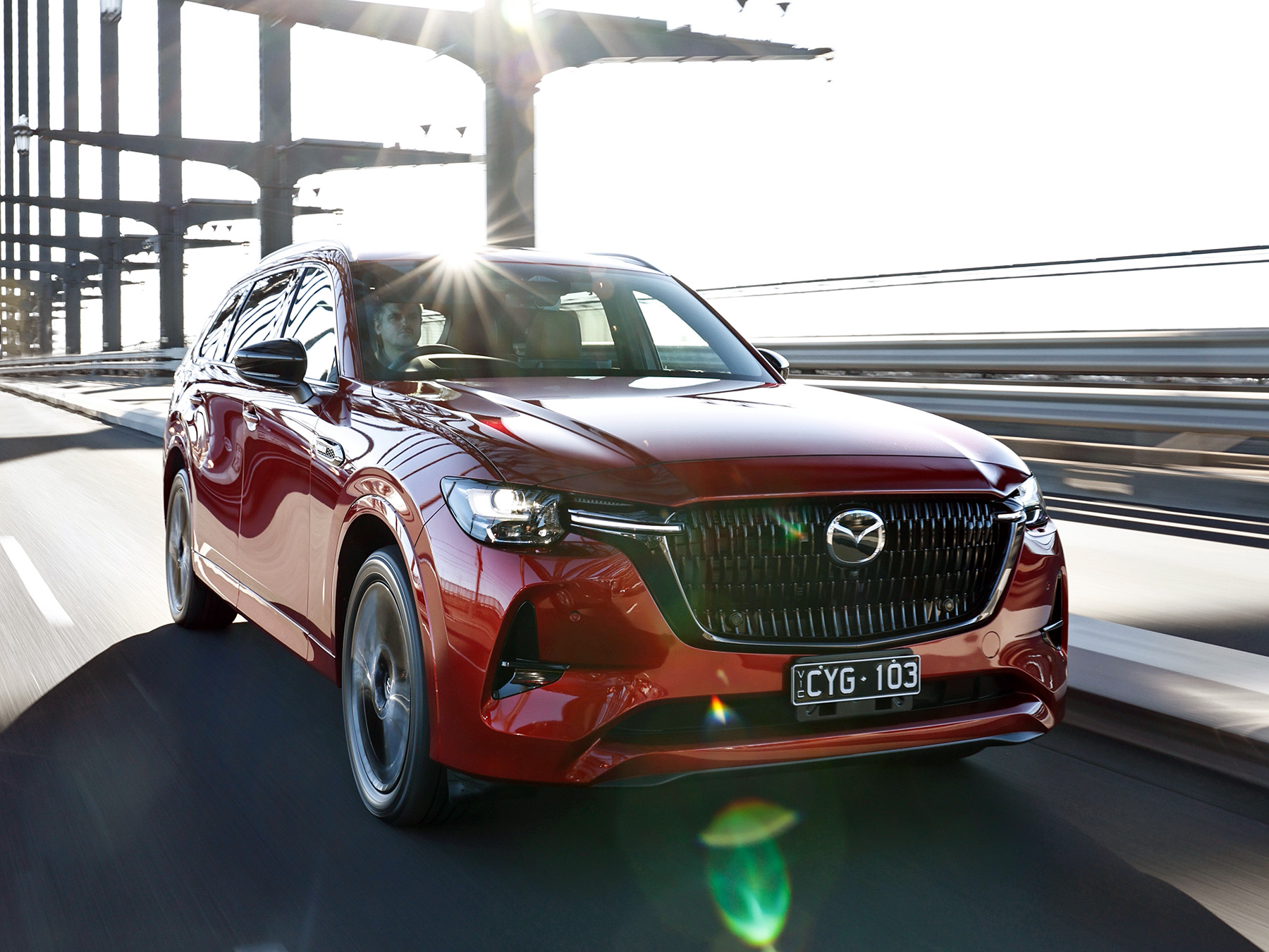 Mazda CX-80 on Sydney Harbour Bridge