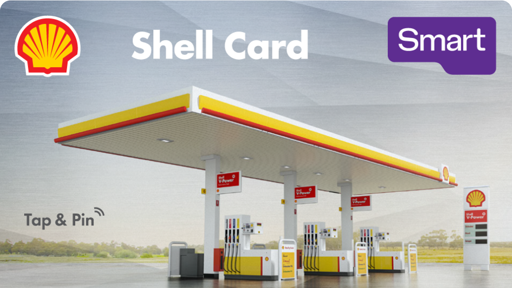 Shell petrol station with a Smart logo