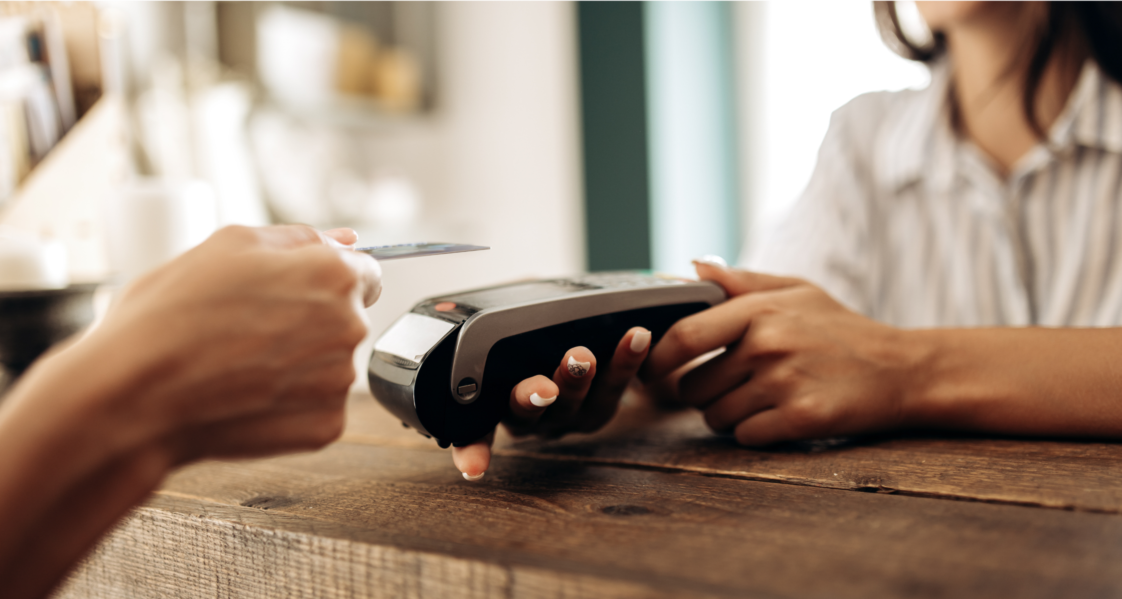 Someone paying for fuel with a Smart fuel card