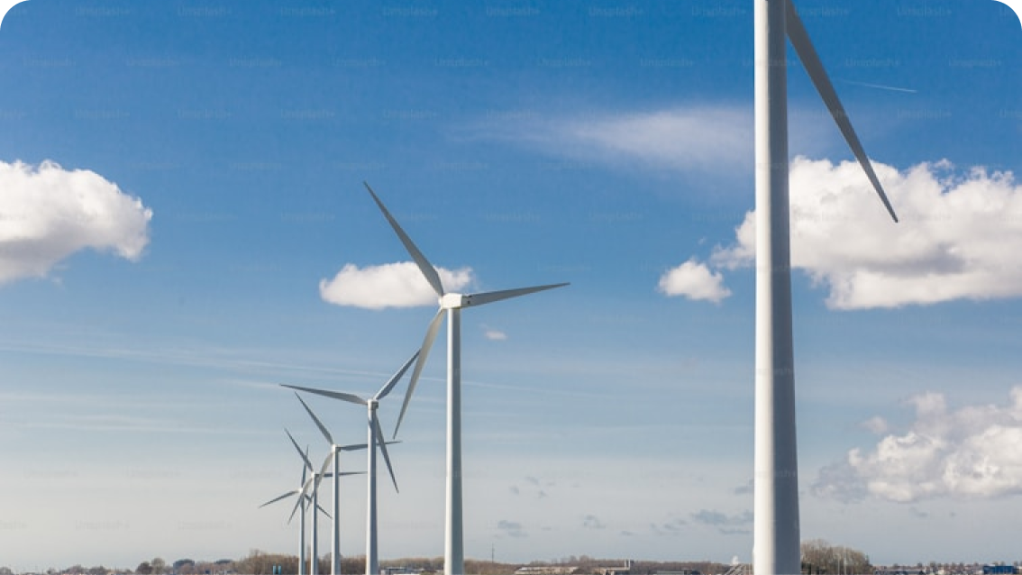 Wind farm on a sunny day