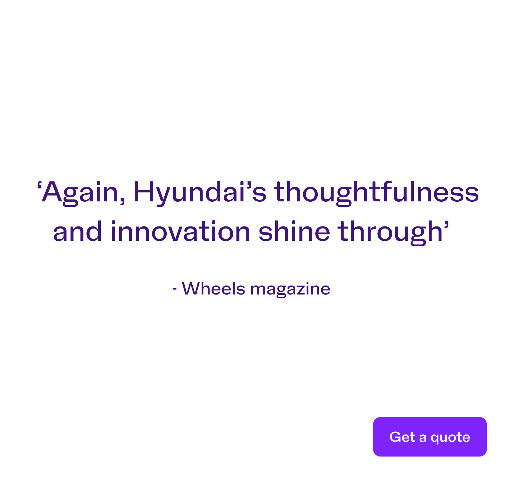 Wheels magazine quote on the Hyundai Santa Fe